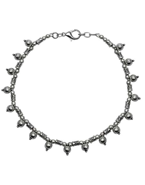 Trendy Single Anklet in Silver Alloy - Default Title - Abhooshan