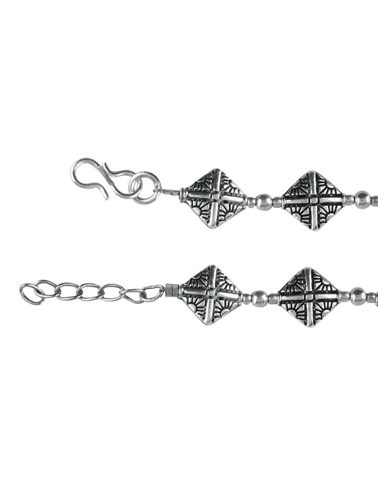 Trendy Single Anklet in Silver Alloy for Girls and Women