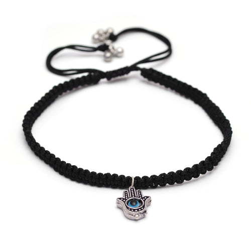 Trendy Evil Eye Anklet with Black Thread - Default Title - Abhooshan