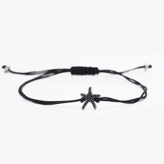 Cool Star Fish Anklet with Adjustable Black Thread
