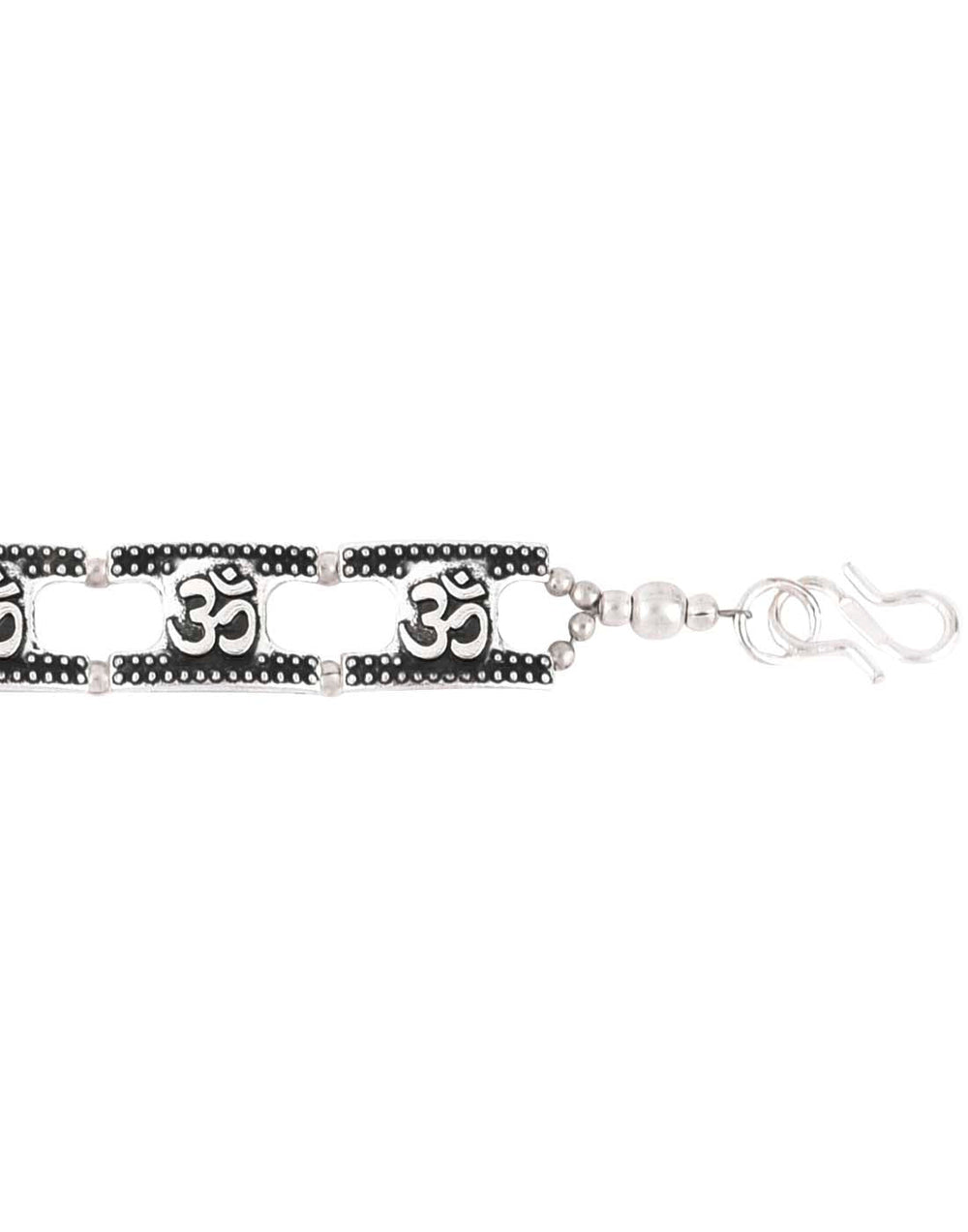 Handmade Om Silver Alloy Bracelet