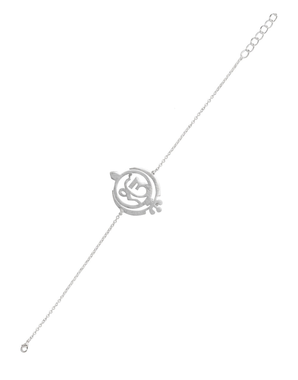 Handmade Ek Onkar Bracelet in Silver Alloy