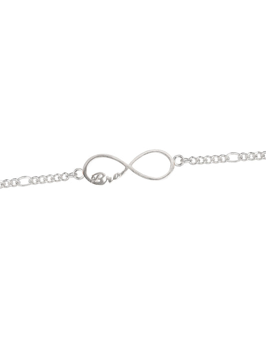 Handmade Bro Engraved Infinity Bracelet