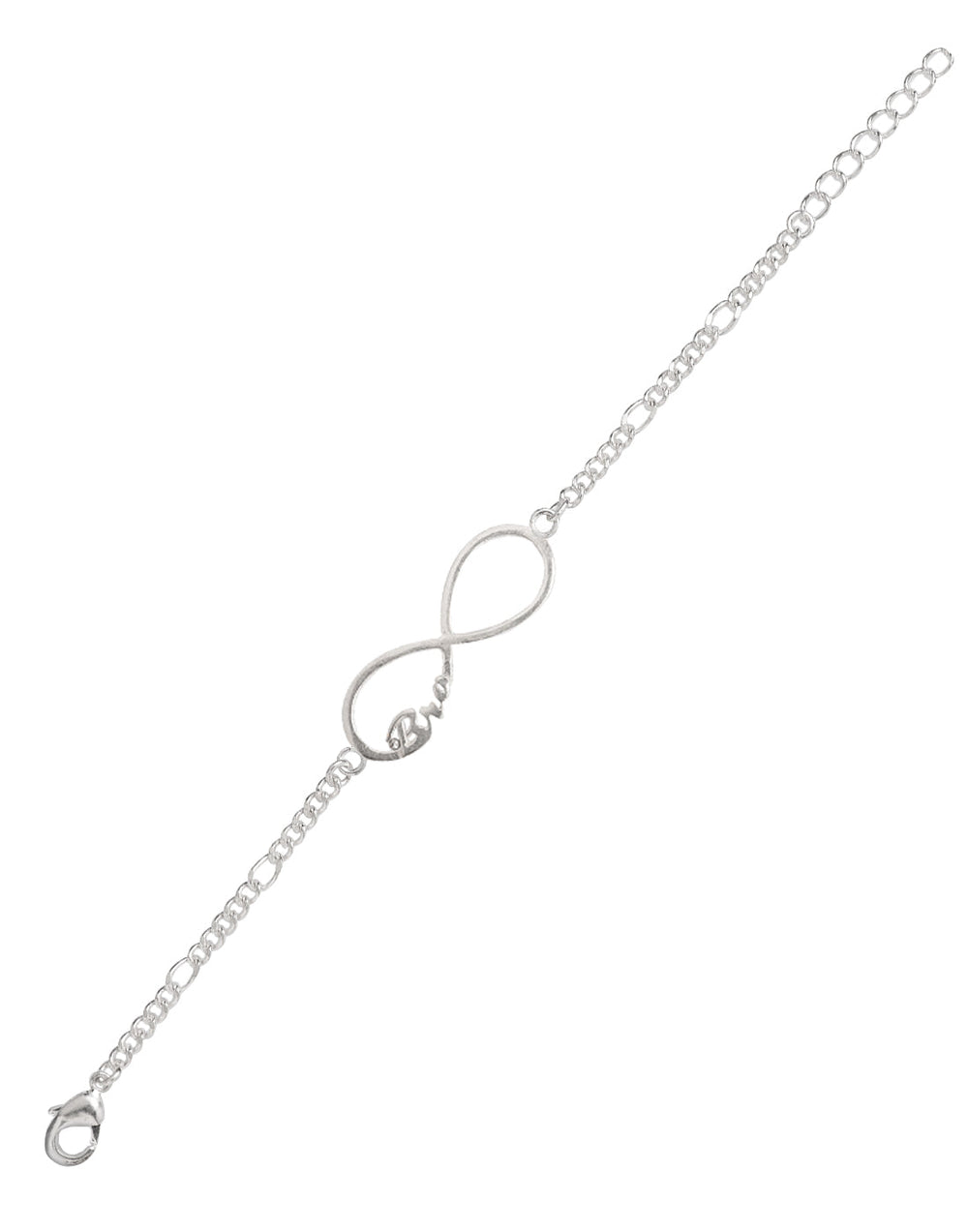Handmade Bro Engraved Infinity Bracelet