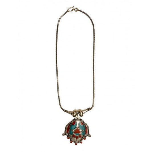 Semi Precious Stone Tribal Look Necklace