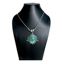 Malachite Stone Tribal Look Necklace