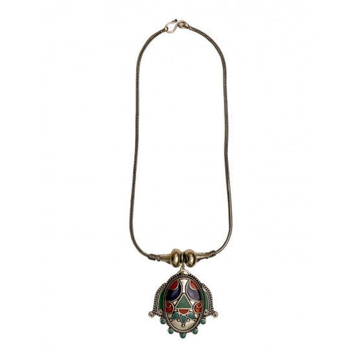 Multi Stone Tribal Look Necklace - Default Title - Abhooshan