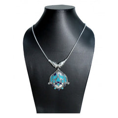 Turquoise Semi Precious Stone Tribal Look Necklace