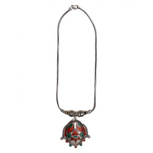 Semi Precious Stone Tribal Look Necklace