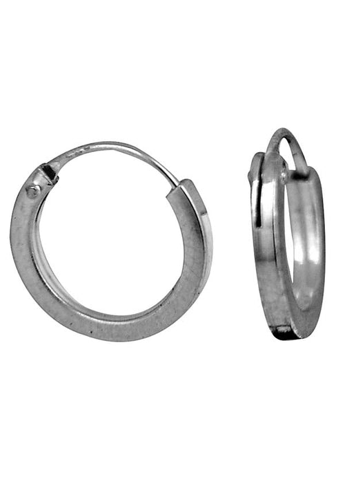 Sterling Silver Unisexual Hoop Earrings - Default Title - Abhooshan