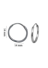 Pure 92.5 Sterling Silver Light weighted  Hoop Earrings