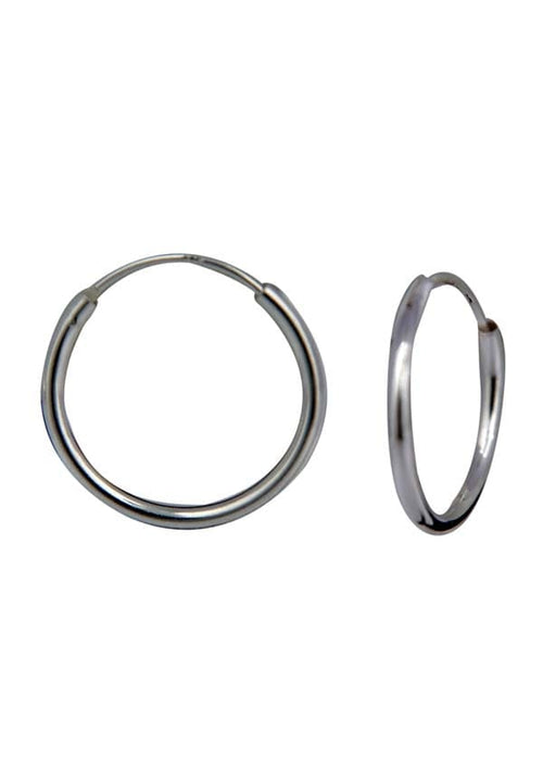 Pure 92.5 Sterling Silver Light weighted Hoop Earrings - Default Title - Abhooshan