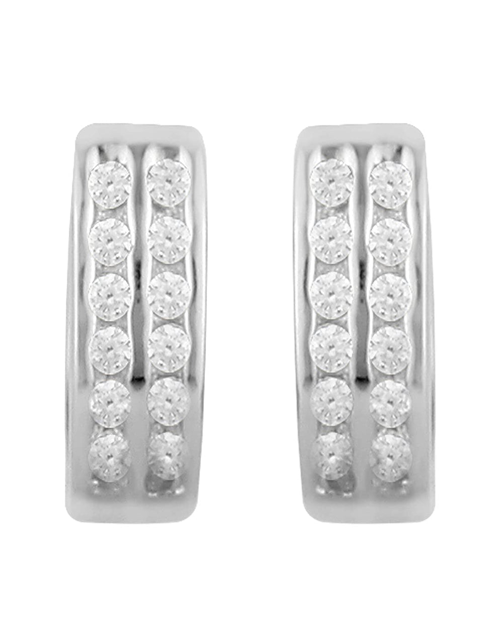 92.5 Sterling Silver Unisex  Hoops Earrings