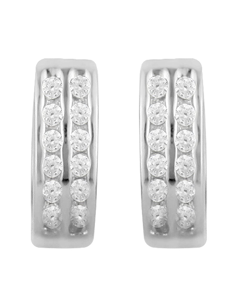 92.5 Sterling Silver Unisex  Hoops Earrings