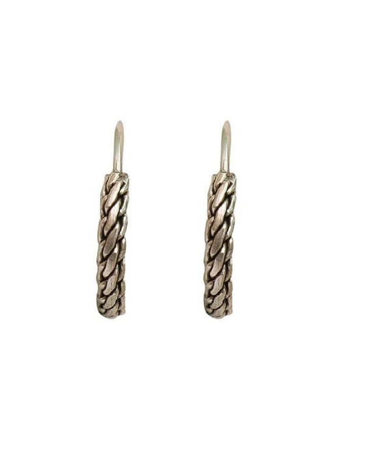 Pure 92.5 Sterling Silver Oxidized Hoops Earrings