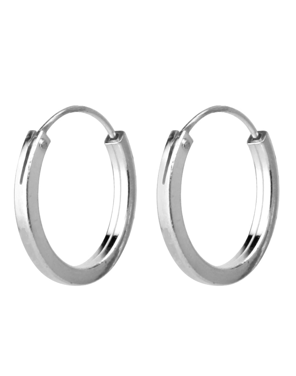 Pure 92.5 Sterling Silver Unisex Hoop Earrings