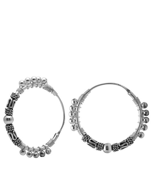 Pure 92.5 Sterling Silver Hoops Earrings