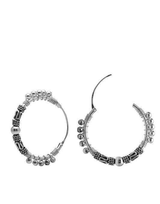 Pure 92.5 Sterling Silver Hoops Earrings