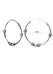 Designer and Trendy Pure 92.5 Sterling Silver Oxidised Hoops Balis