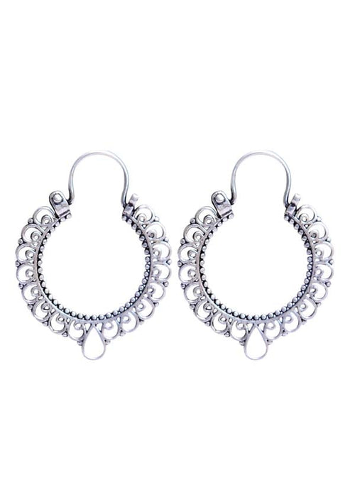 Pure 92.5 Sterling Silver Hoop Earrings - Default Title - Abhooshan