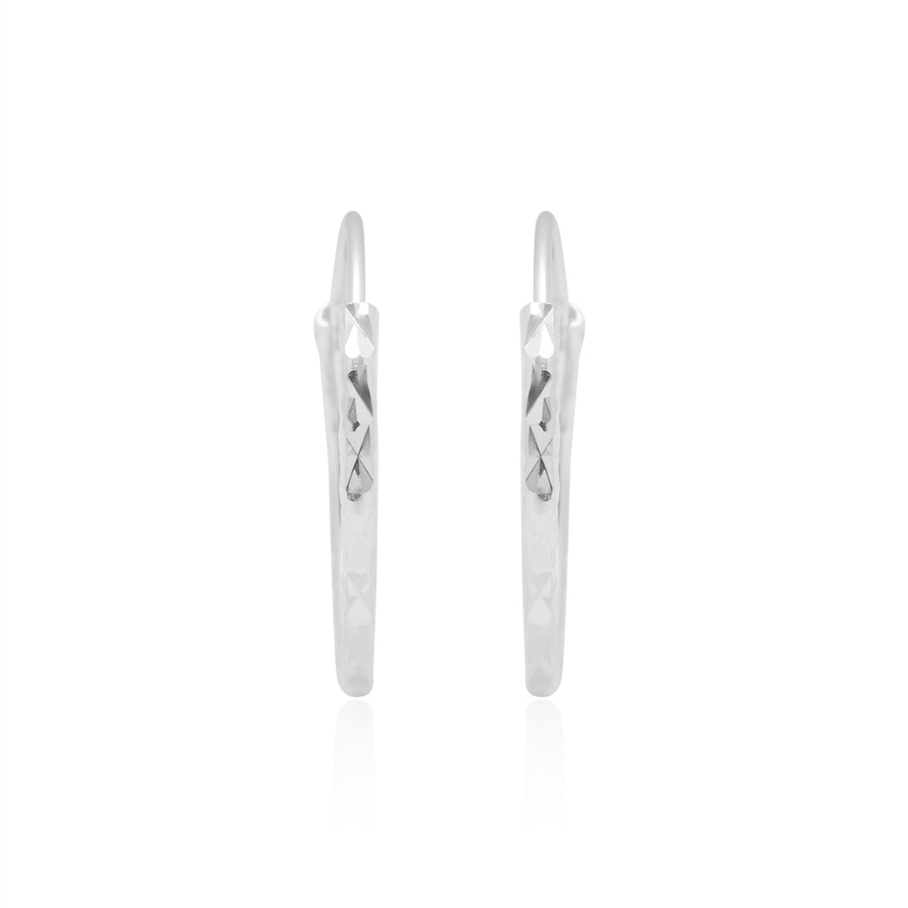 Pure 92.5 Sterling Silver light weighted Hoops