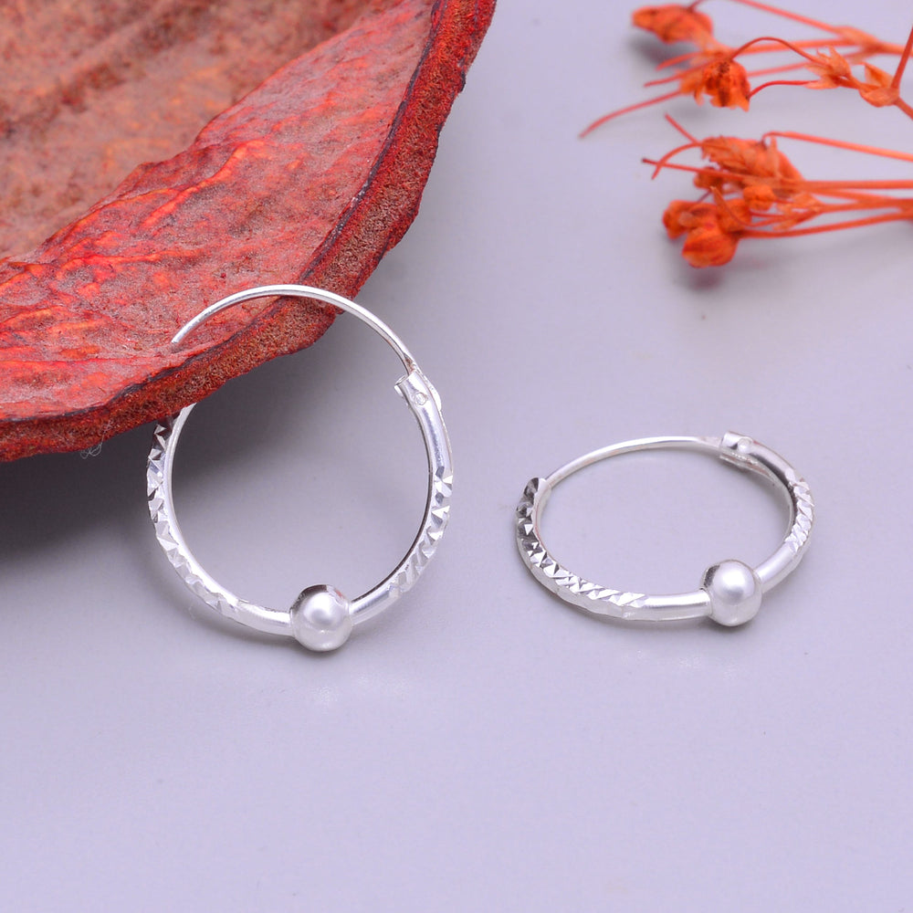 Pure 925 Sterling Silver light weighted Hoop Earrings