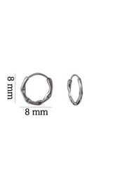 Pure 92.5 Sterling Silver Small Hoop Earrings
