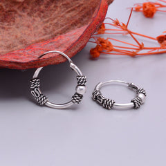 92.5 Sterling Silver light weighted Hoops