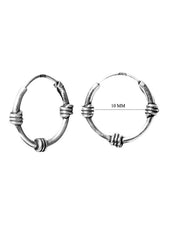 Pure 92.5 Sterling Silver Oxidized Hoops Earrings