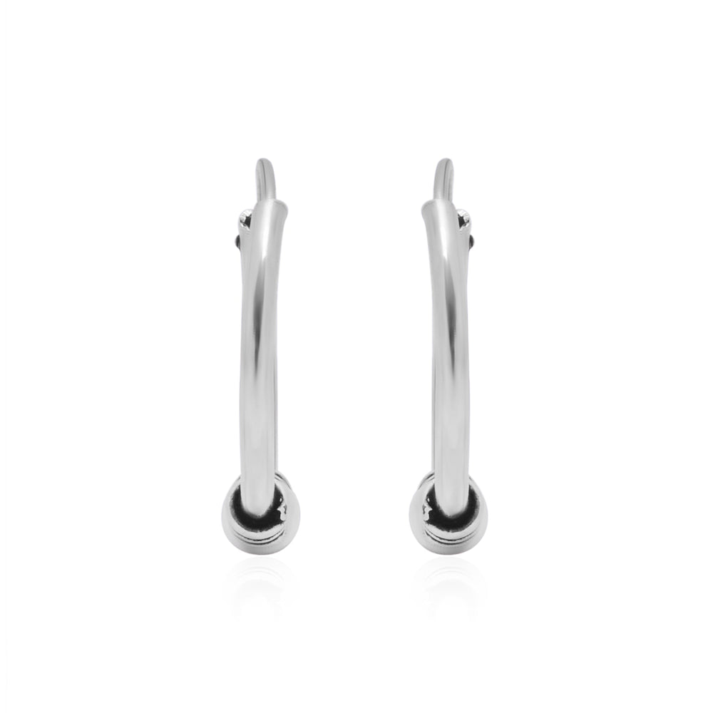 Pure 92.5 Sterling Silver Oxidized Hoops Earrings