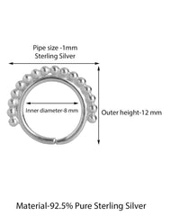 92.5 Sterling Silver Designer Nose Ring and Septum Ring
