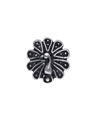 Trendy look Peacock Silver Alloy Nose Pin