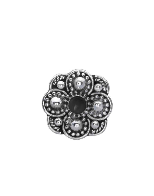 Designer 92.5 Sterling Silver Black Onyx Nose Pin