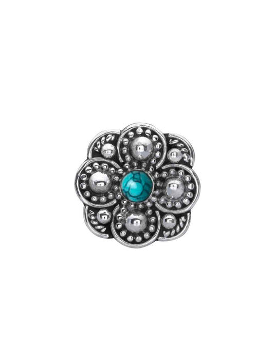 Designer 92.5 Sterling Silver Turquoise Nose Pin