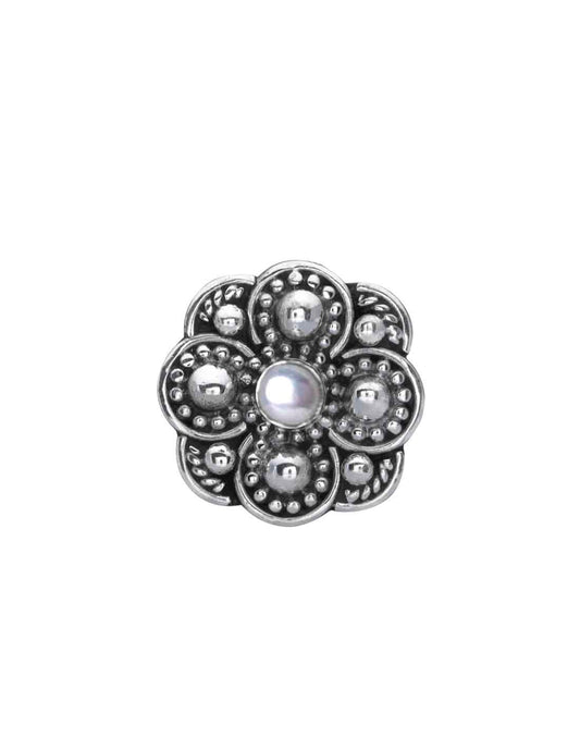 Designer 92.5 Sterling Silver Pearl Nose Pin