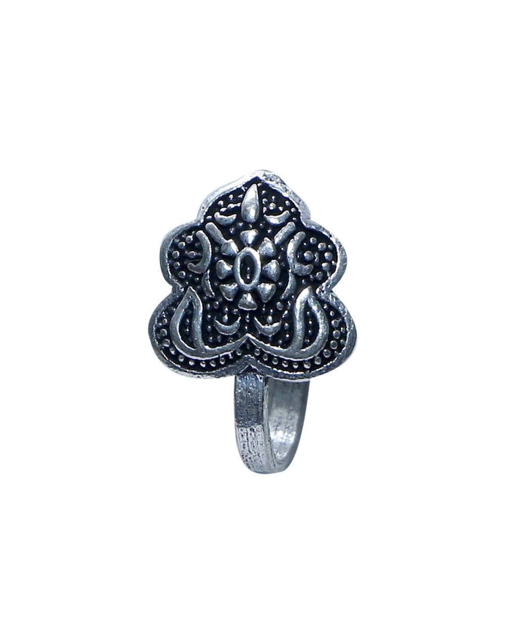 Catchy Clip On Press On Nose Pin in Silver Alloy