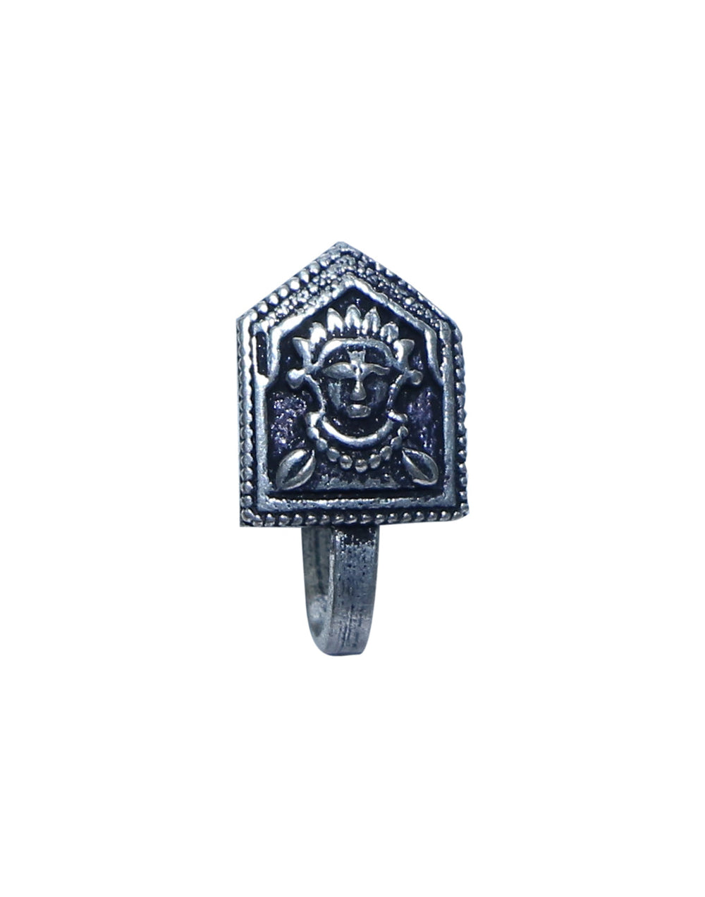 Goddess Kali Clip On Press On Nose Pin in Silver Alloy