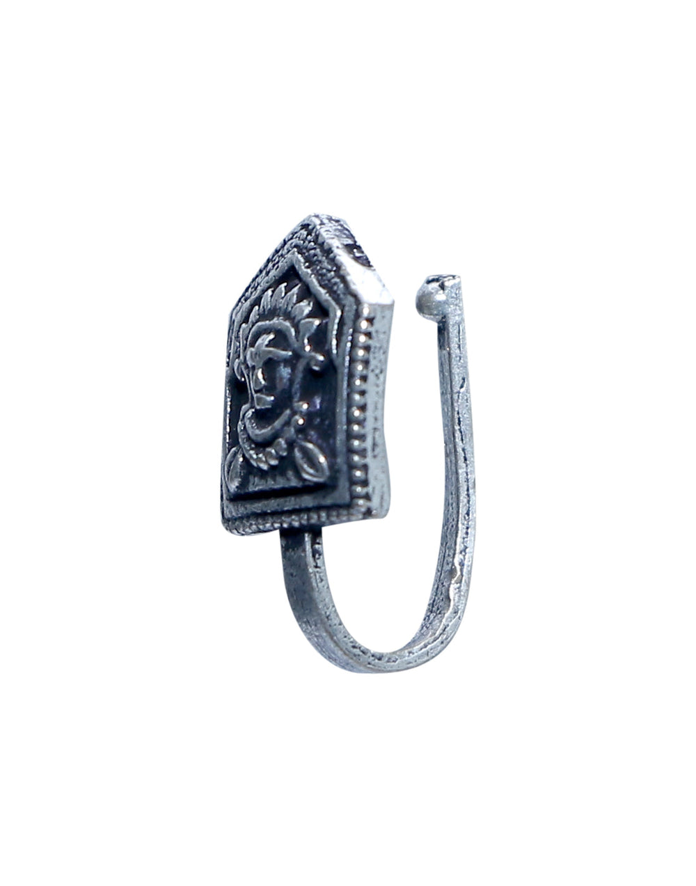 Goddess Kali Clip On Press On Nose Pin in Silver Alloy