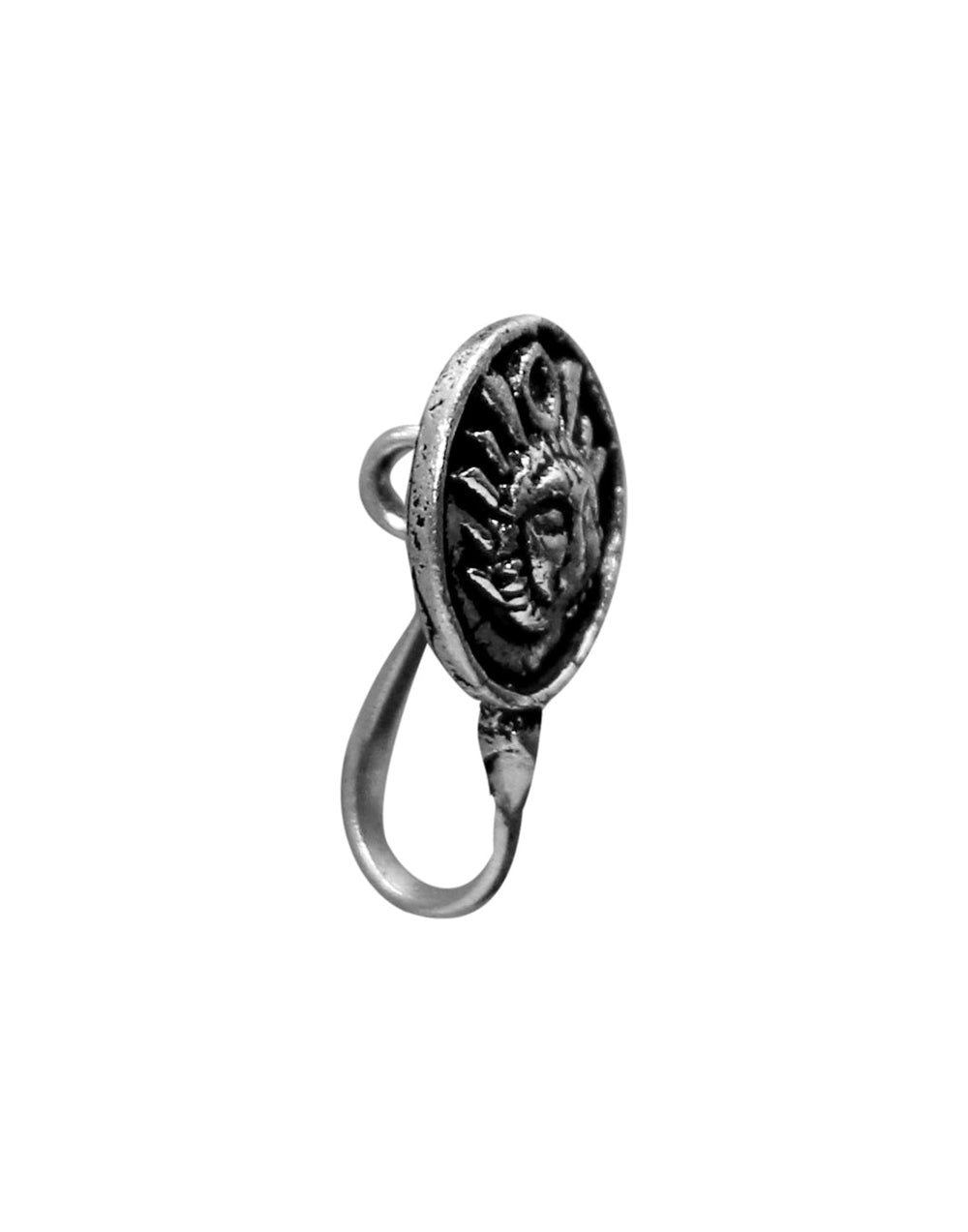 Designer and Trendy look Clip On Press On Nose Pin in Silver Alloy