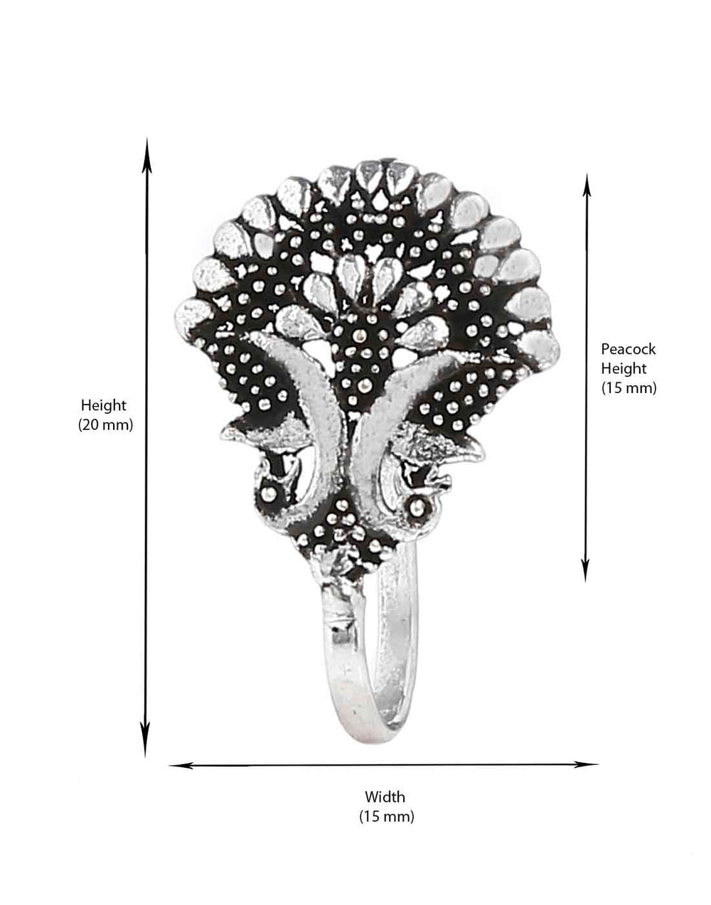 Designer and Tribal look Big Silver Alloy Nose pin