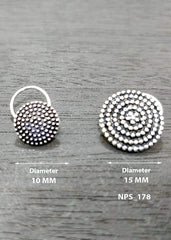 Designer and Tribal look Big Silver Alloy Nose Pin