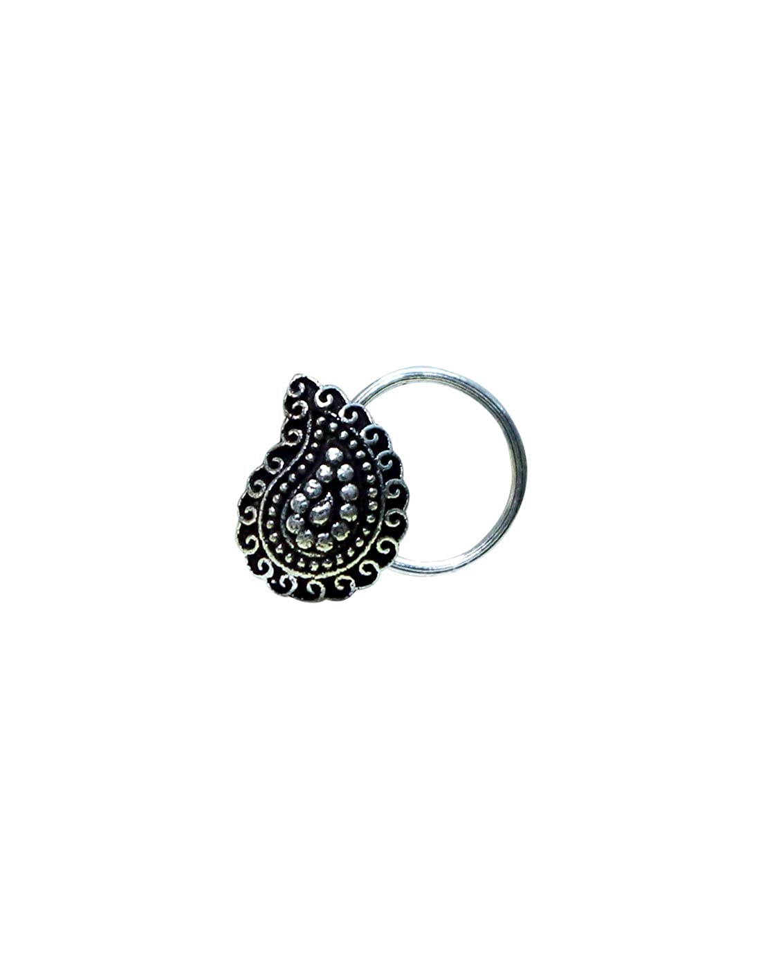 Rajasthani Traditionally Designed Silver Alloy Nose Pin