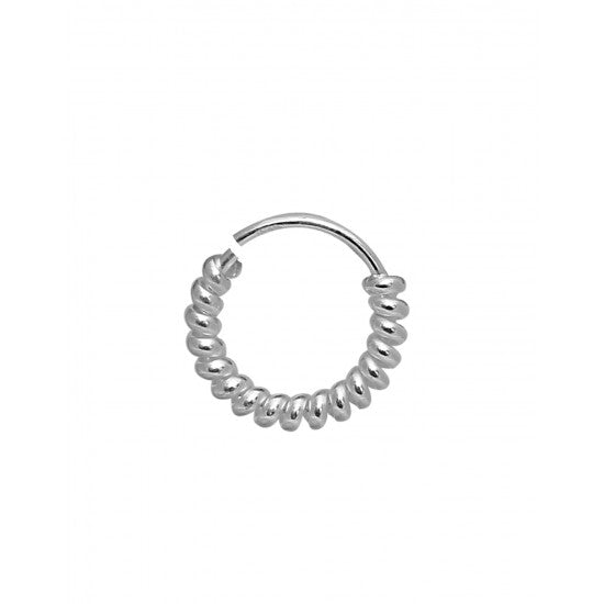 Spiral Single 92.5 Sterling Silver 6 mm Nose Ring for Women