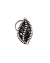 Small Leaf Oxidised Silver Alloy Nose Pin Studs