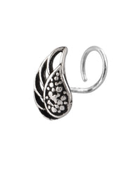 Small Leaf Silver Alloy Nose Pin Studs