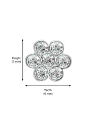 Combo Set of 3 Flower Sterling Silver Nose Pin Studs