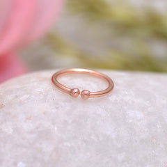 Rose Gold 92.5 Sterling Silver Clip On Nose Ring