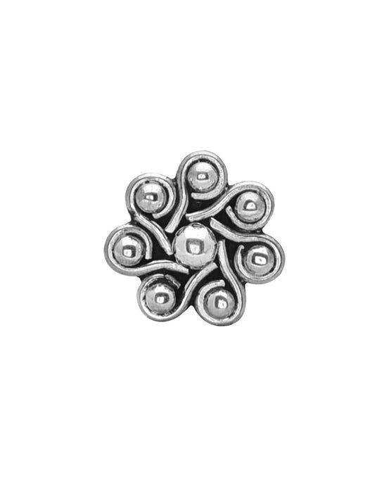 Big and Trendy Nose Pin with wire in 92.5 Silver for women and Girls