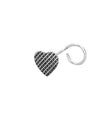 Heart Shape Oxidized Nose Pin with wire in 92.5 Silver