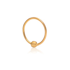 Gold Plated 92.5 Sterling Silver 8 mm Nose Ring with Ball